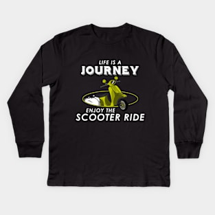 Scooter ride with Child Kids Long Sleeve T-Shirt